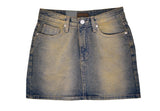 killer vintage denim mini skirt