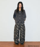 WASHED SOLAR APPLIQUE ZIP UP HOODIE