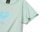 Zesty Heart Crop Short Sleeve Tee