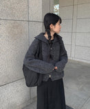 Anka cable two-way knit zip-up cardigan