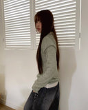 Bekil Henley Neck Collar Wool Long Sleeve Knit