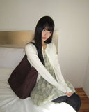 Rodun Button Point Round Neck Knit Cardigan