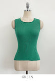 Rehel Square Neck Ribbed Knit Sleeveless
