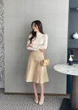 Viero flared midi skirt