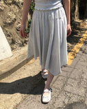 Badin Check Banding Midi Skirt