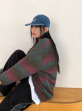 [UNISEX Wool 20] Tums Gradation Stripe Mohair Knit