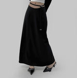 Melan Slit Long Skirt