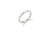 Essence Silver Moissanite Accent Slim Ring