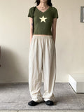 Bow Baslock Wide Long Nylon Pants