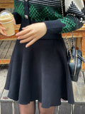 Roku flared knit mini skirt