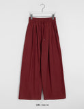 Iyaki Banding Wide Cotton Pants