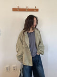 [BAONHAUS] Felts Stripe Henley Neck Long Sleeve Tee