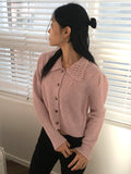 Sente Vintage Punching Flower Knit Cardigan