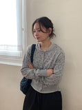 Hikyan Flower Round Knit Cardigan