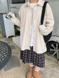 Yudai banding wool check midi skirt