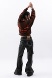 rockstern washing leather bootcut pants