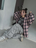 Naming Big Hood Checkered Shirt