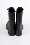 string rain boots black