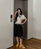 Lunatic Funky Print Off-Shoulder Short Sleeve