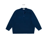 Slub Henley Neck Knit