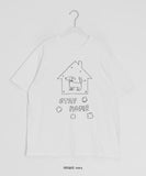 Ritsuka Dog Printing Loose Fit Short Sleeve Tee
