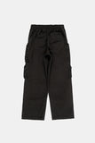 Utility solid cargo pocket banding pants