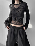 T-Din Twisted V-Neck Tee
