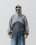 Wave Color Block Snap Hoodie