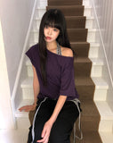 Dekil Off-Shoulder Short Sleeve T-Shirt
