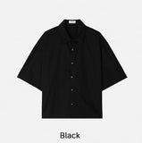 Aaron Summer Basic Half Crop Shirt