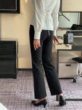 Berge semi straight fit banded cotton pants