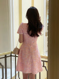Purin Tweed Mini Flare One Piece