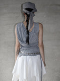 Mephi Shirring Hood Sleeveless