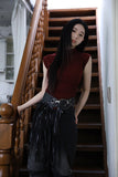 Long Tassel Leather Belt