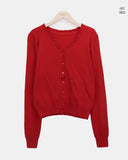Pairing Frill V-Neck Knit Cardigan