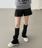 Banding Pendant Wool Blend Thick Knit Fall Shorts