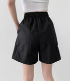 Vacation Beach Summer Banding Cargo Pocket Nylon Shorts