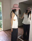 semble hole string sleeveless blouse
