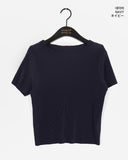 Ento pleats cooling short-sleeved T-shirt