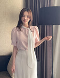 Denain Chiffon Double Layered Long Skirt
