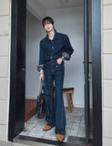 Herries Flare Raw Denim Pants