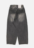 Vortex pintuck wide denim pants