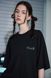 Wild Cat Embroidery Short Sleeve T-shirt