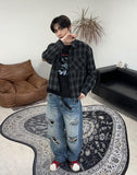 Caen Damaged Wash Denim Pants