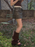 nylon strap cargo pocket skirt