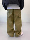 Buffing leather cargo pants