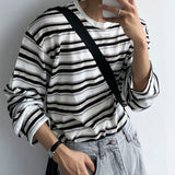 Linen stripe knit