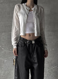 Basic see-through cardigan