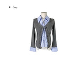 Eve Fake Layered Ruffle Shirt Cardigan