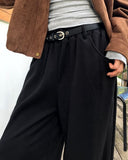 [Two-Way Bottom/Belt SET] Edge Banding Strap String Wide Training Long Pants